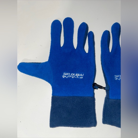 Ski Dubai Blue  Gloves Size Medium Unisex Fleece Ski Gloves - Picture 4 of 8
